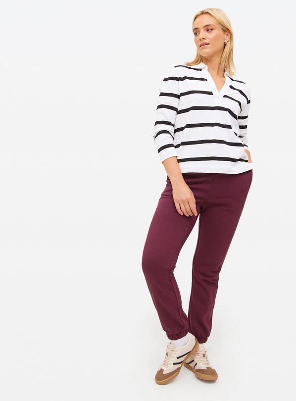 Dark Red Core Tapered Co-ord Joggers L